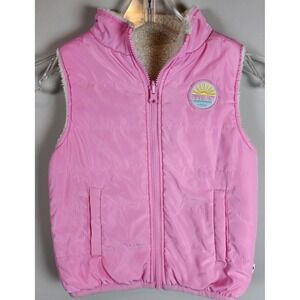 Piping Hot Down Quilted Sherpa Lined Vest Girls Kids Size 6/7 Bubblegum Pink‎